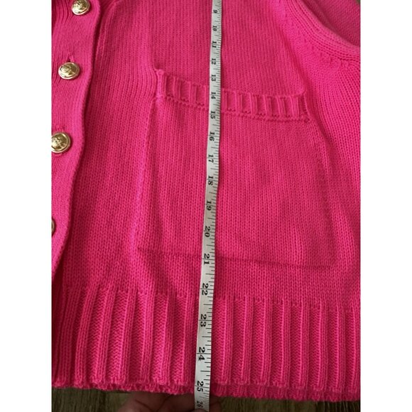 Tuckernuck Pomander Place Hot Pink Slone Cardigan Size Medium - Picture 4 of 9